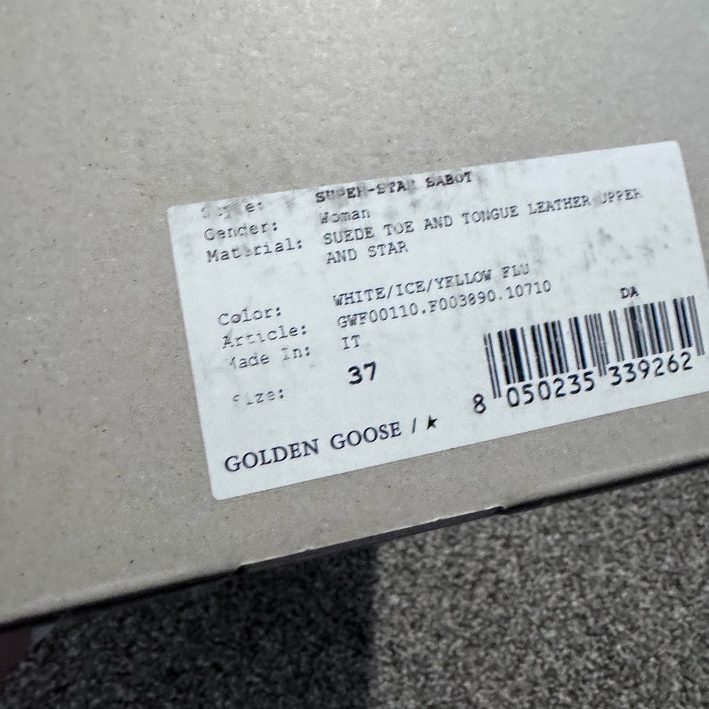 FINAL⬇️NWB😍Golden Goose White Sneakers with Neon Green Star - Picture 12 of 12